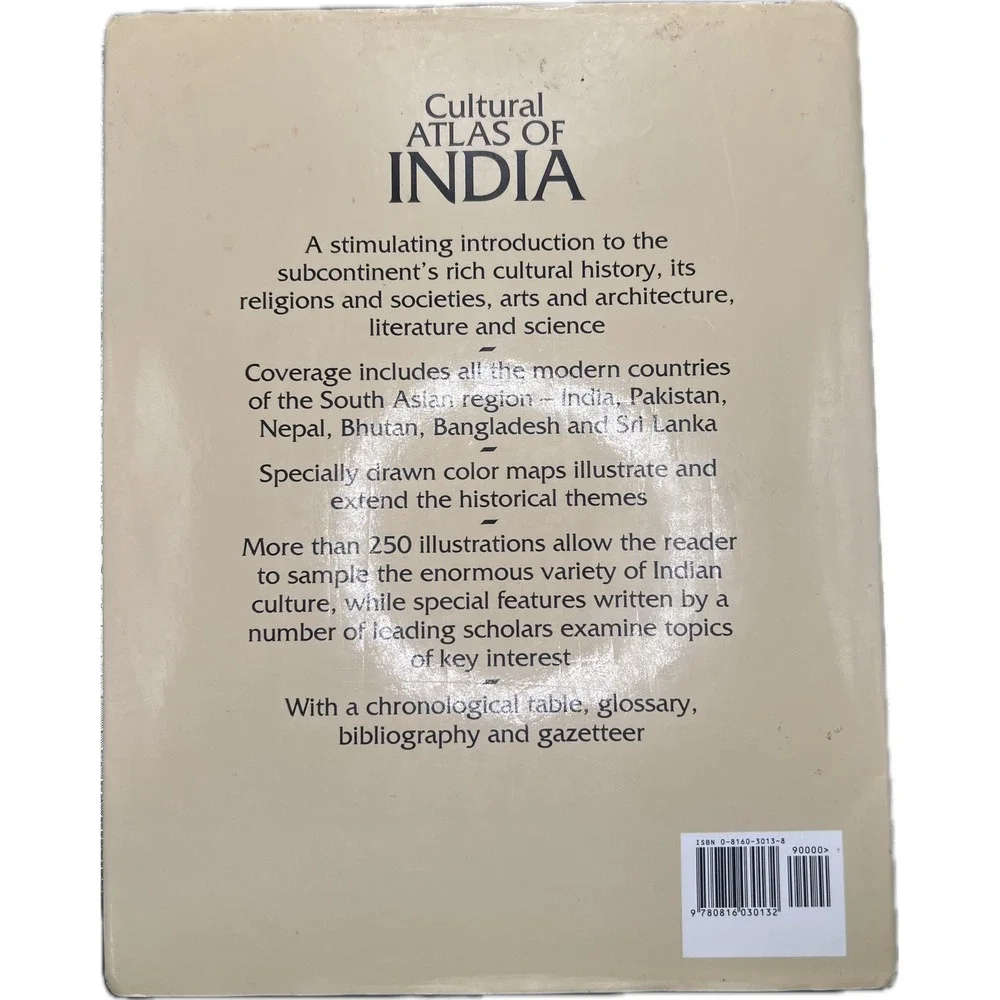 Cultural Atlas of India Gordon Johnson Hardcover History Maps Illustrations 1995